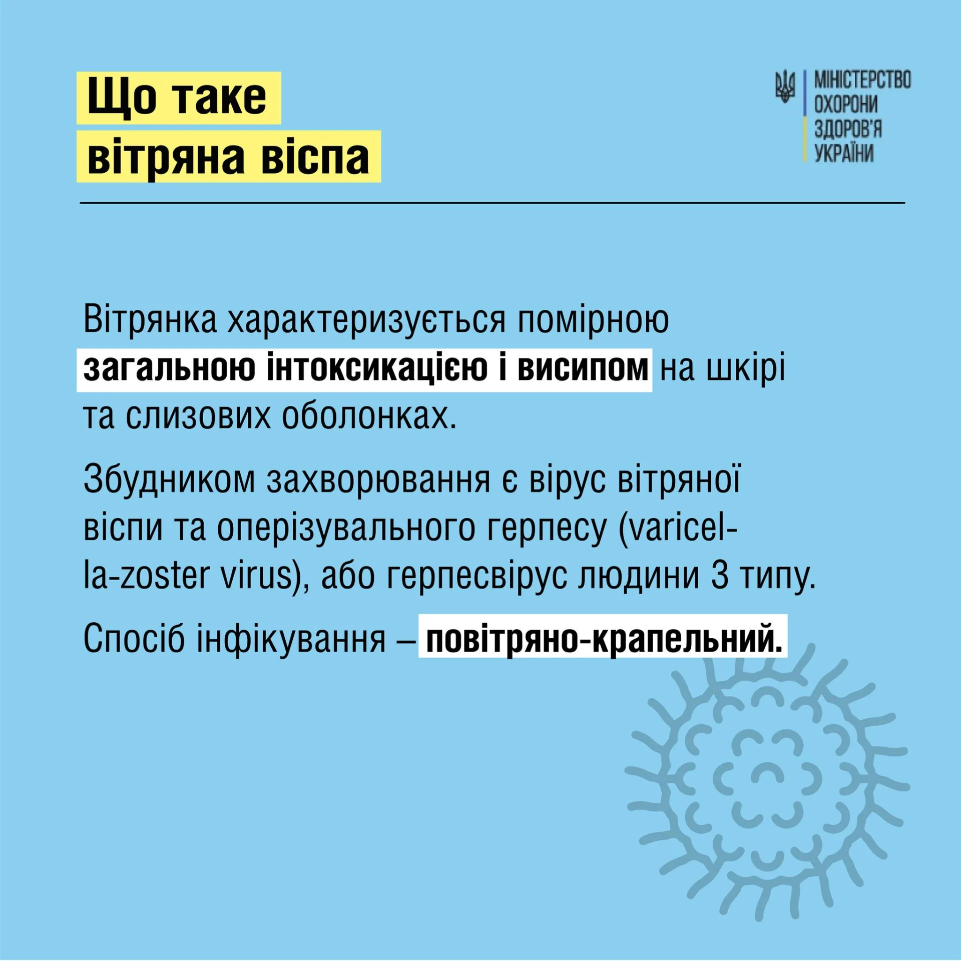 Вітряна віспа: що варто знати